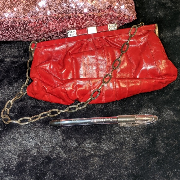 Mischka Badgley Red Clutch